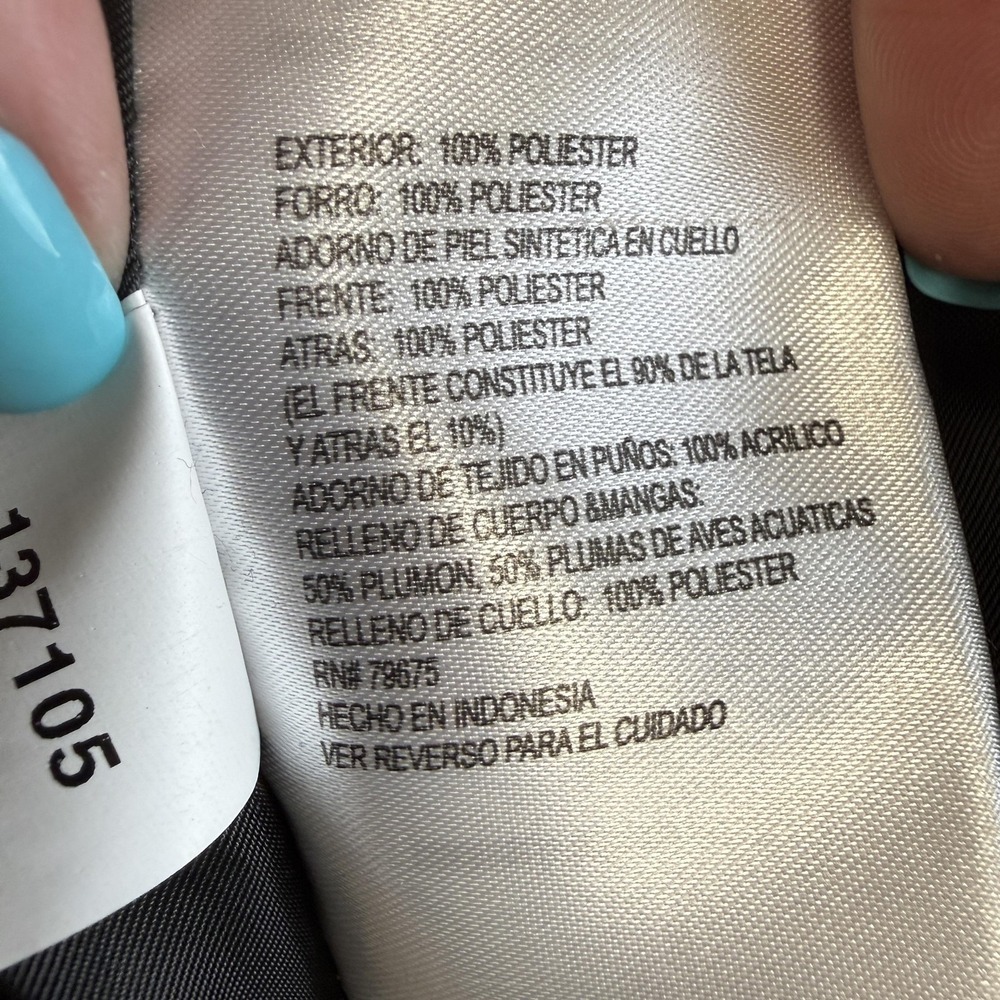 Michael Michael Kors Coat Womens Medium Green Down Puffer Quilted Zip Long‎ - Picture 16 of 16